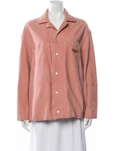 Pre-owned Marni Leather Jacket In Pink