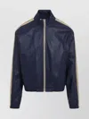 Marni Zip-up Leather Jacket In Blue