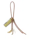 Marni Leather Knotted Keyring In Brown