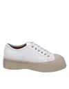 Marni Rubber Sole Sneakers Eyelet Detail In White