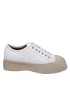 Marni Rubber Sole Sneakers Eyelet Detail In White