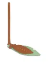 Marni Leather Leaf Keychain In Brown