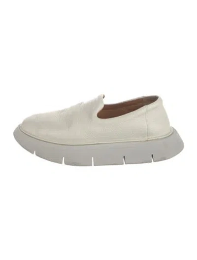 Pre-owned Marni Leather Loafer Sneakers In White