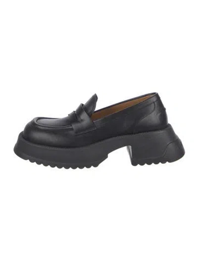Pre-owned Marni Leather Loafers In Black