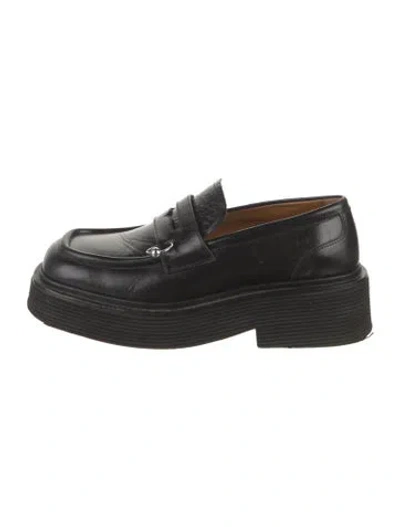 Pre-owned Marni Leather Loafers In Black