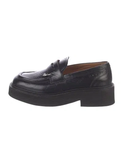 Pre-owned Marni Leather Loafers In Black