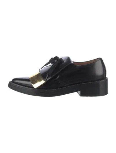 Pre-owned Marni Leather Loafers In Black