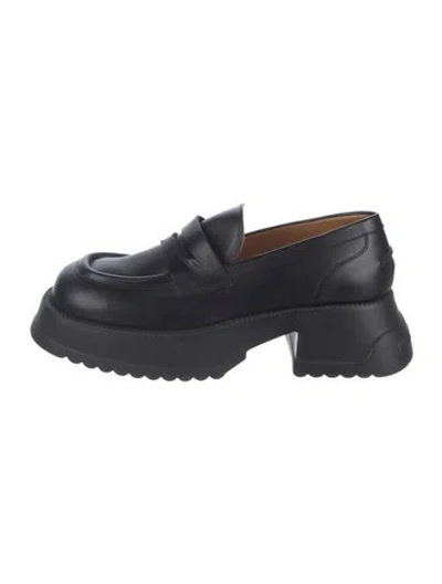 Pre-owned Marni Leather Loafers In Black