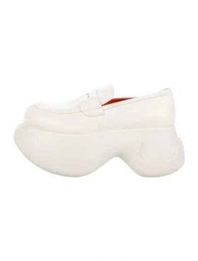 Pre-owned Marni Leather Loafers In Neutrals