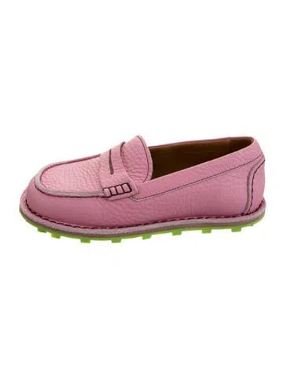 Pre-owned Marni Leather Loafers In Pink