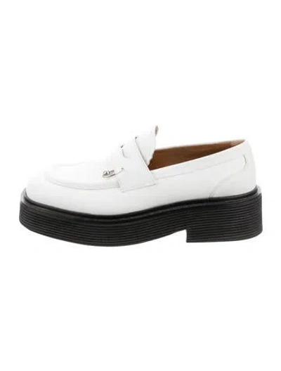 Pre-owned Marni Leather Loafers In White
