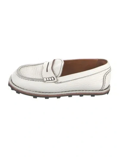Pre-owned Marni Leather Loafers In White