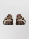 Marni Leather Loafers With Stitched Detailing And Shape In Brown