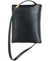 Marni Leather Logo Bag In Black