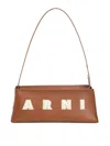 Marni Leather Logo Bag In Brown