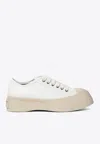 Marni Leather Low-top Platform Sneakers In White