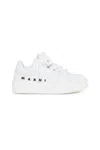 Marni Leather Low Trainers With Logo In White