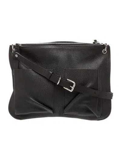 Pre-owned Marni Leather Messenger Bag In Black