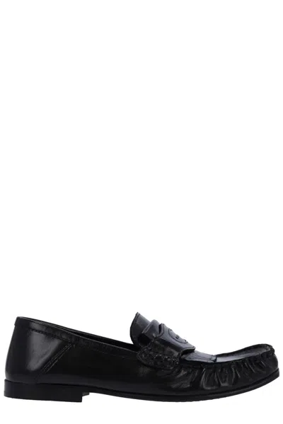 Marni Leather Moccasins In Black