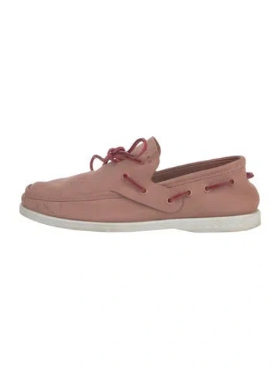 Pre-owned Marni Leather Moccasins In Pink