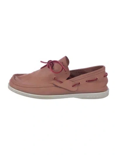 Pre-owned Marni Leather Moccasins In Pink