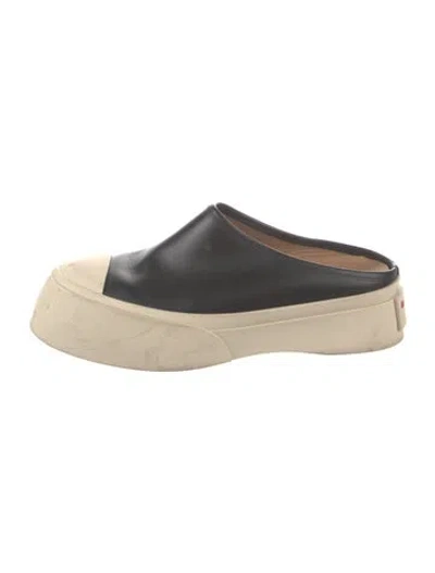Pre-owned Marni Leather Mules In Black