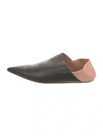 Pre-owned Marni Leather Mules In Black