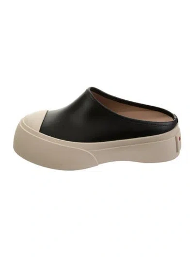 Pre-owned Marni Leather Mules In Black