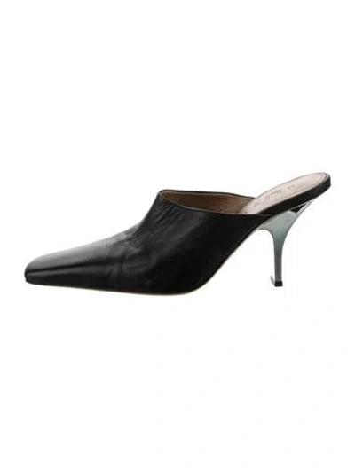 Pre-owned Marni Leather Mules In Black
