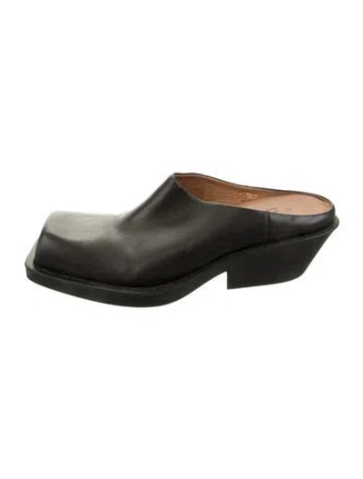 Pre-owned Marni Leather Mules In Black