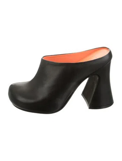 Pre-owned Marni Leather Mules In Black