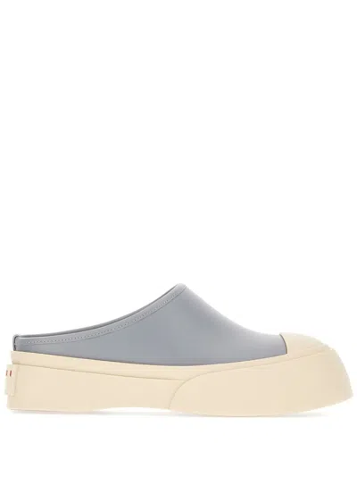 Marni Leather Mules In Blue
