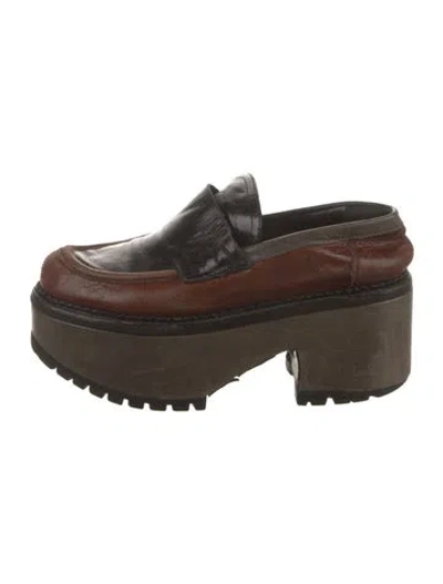 Pre-owned Marni Leather Mules In Brown