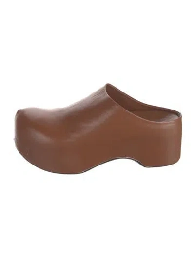 Pre-owned Marni Leather Mules In Brown