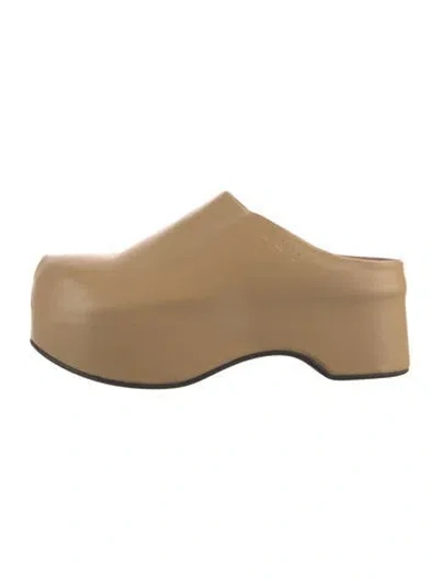 Pre-owned Marni Leather Mules In Neutral