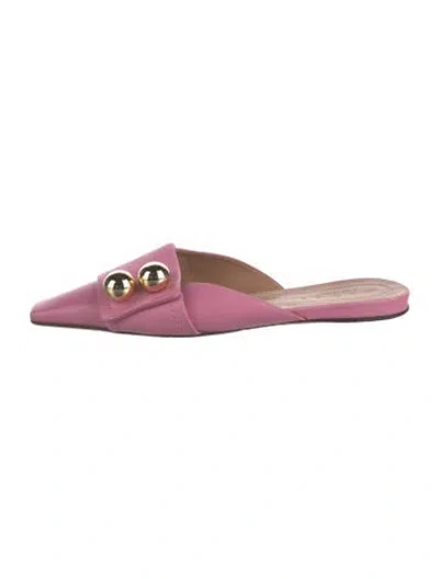 Pre-owned Marni Leather Mules In Pink