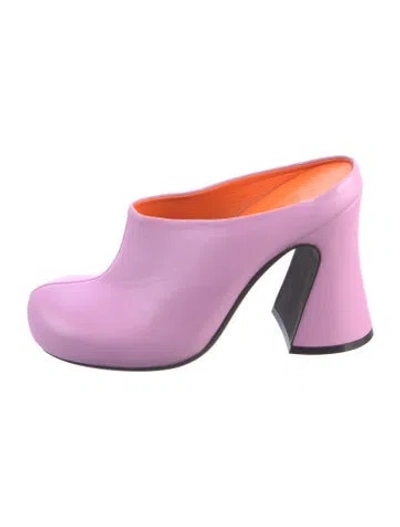 Pre-owned Marni Leather Mules In Pink