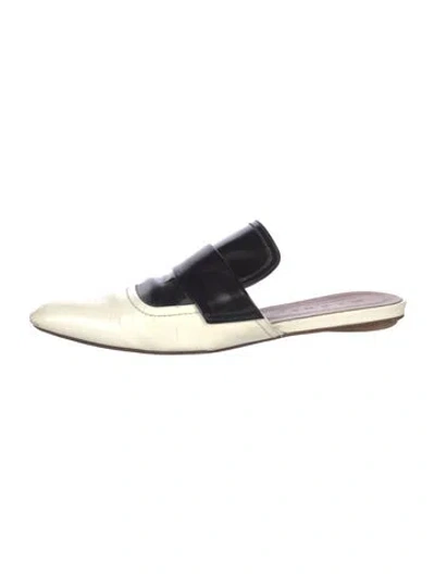 Pre-owned Marni Leather Mules In White