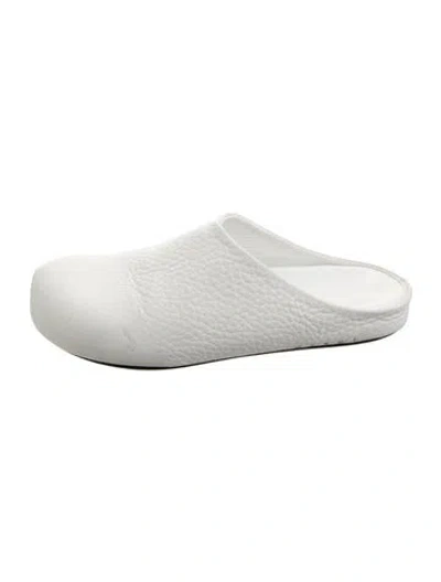 Pre-owned Marni Leather Mules In White