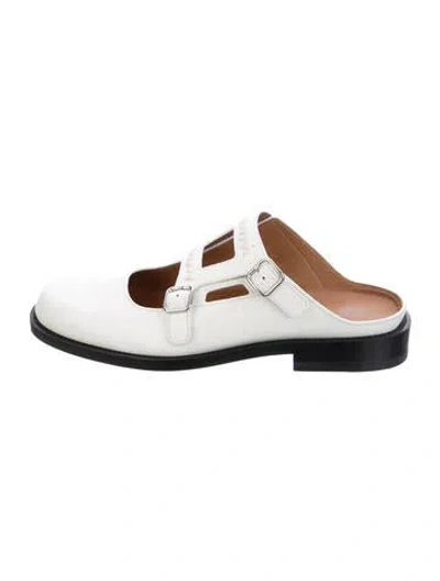 Pre-owned Marni Leather Mules In White