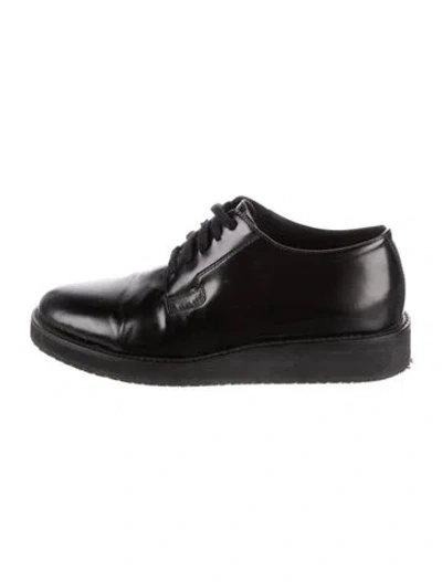 Pre-owned Marni Leather Oxfords In Black