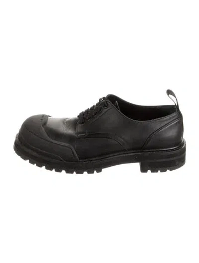 Pre-owned Marni Leather Oxfords In Black