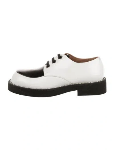 Pre-owned Marni Leather Oxfords In White