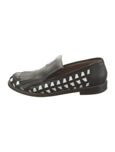 Pre-owned Marni Leather Printed Loafers In Multi