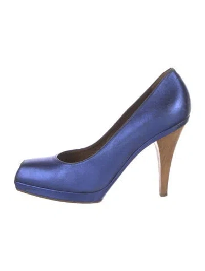 Pre-owned Marni Leather Pumps In Blue