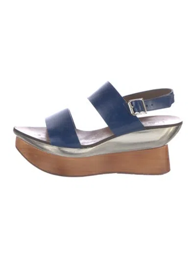 Pre-owned Marni Leather Pumps In Blue