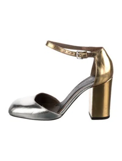 Pre-owned Marni Leather Pumps In Gold/metallic/silver