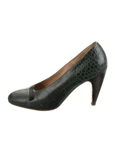 Pre-owned Marni Leather Pumps In Green