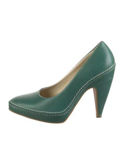 Pre-owned Marni Leather Pumps In Green