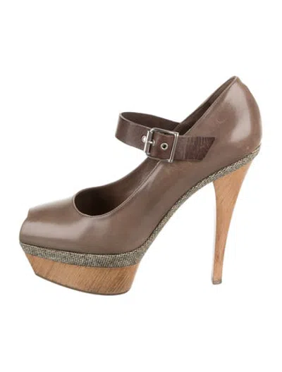 Pre-owned Marni Leather Pumps In Neutrals